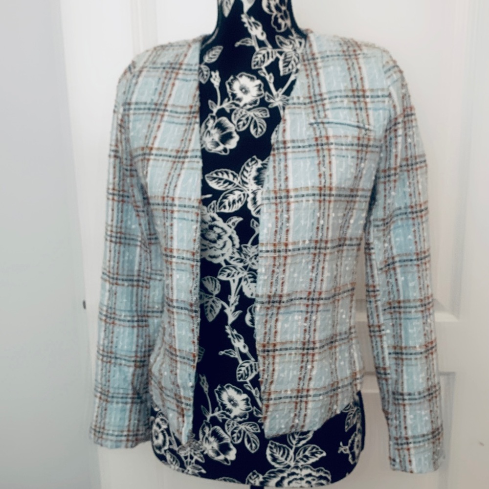 Blazer Blue Plaid, Ladies